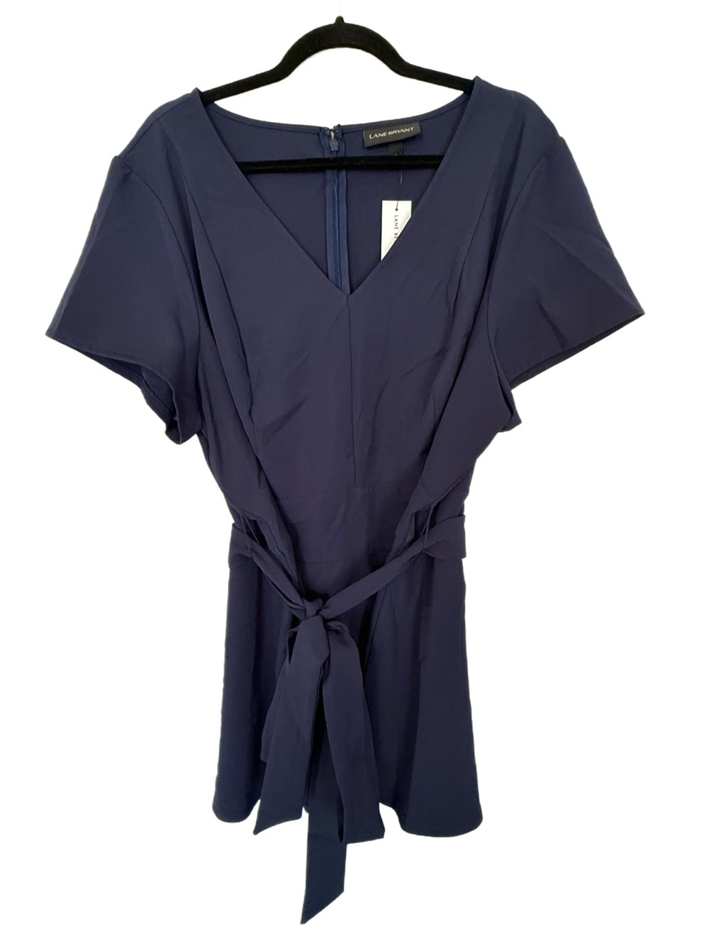 NWT Lane Bryant Short-Sleeve V-Neck Lena Top, Size 20, Navy Blue - Picture 1 of 5